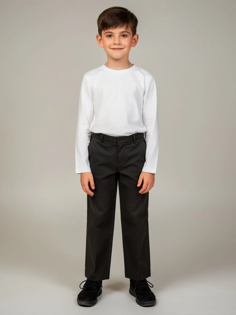 Cherokee Boys Size 6 Black Dress Pants Adjustable Waist Dark Academia School